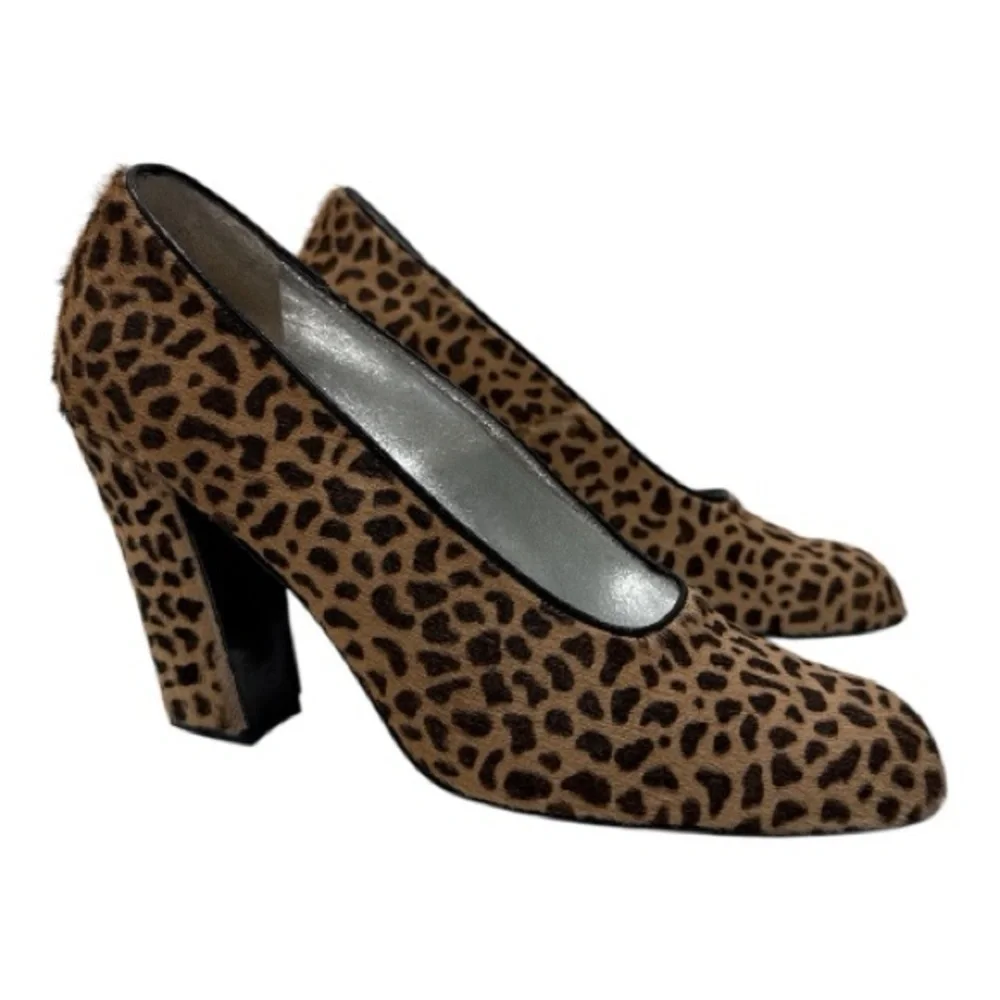 THIERRY MUGLER leopard print shoes size 8.5